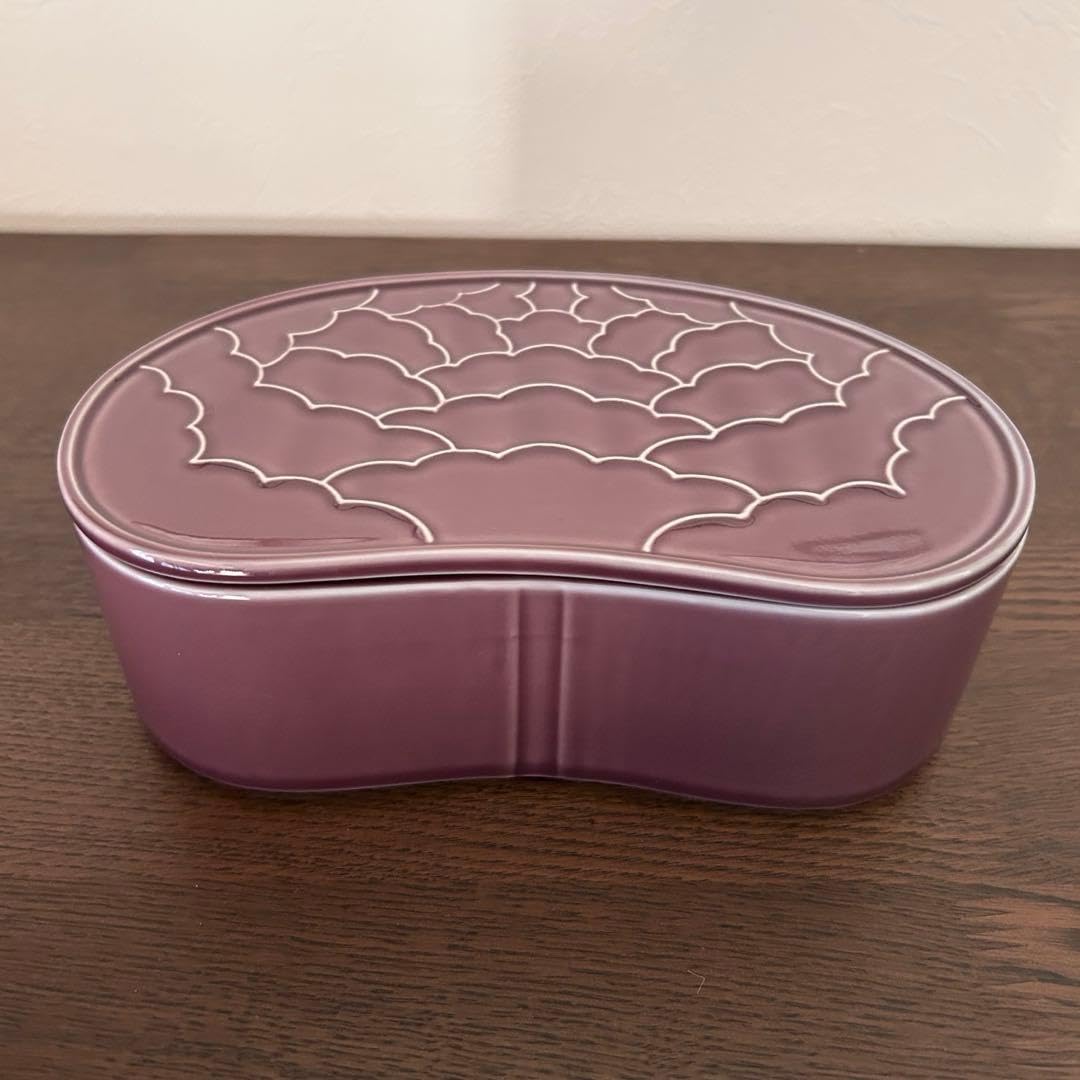 Amazon｜有田焼 福泉窯 紫釉 繭型蓋物 陶箱｜漬物器・漬物保存容器