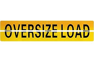 Oversize Load Sign 12" x 60" Hinged Aluminum Wide Load Banner