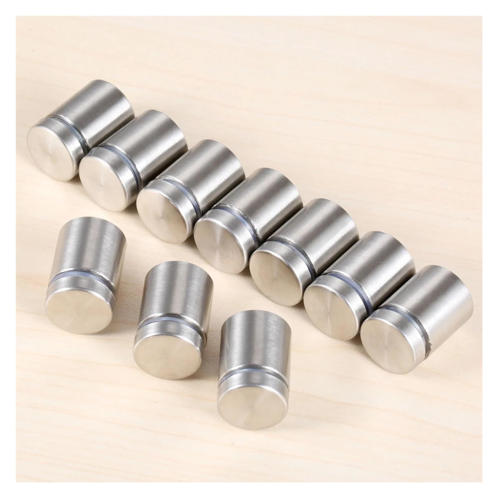 Fijaciones para separadores， 20 piezas de fijaciones de separación, tornillos de acero inoxidable for carteles publicitarios, soportes for pernos, clavos publicitarios, tornillos de montaje de 19 x 25