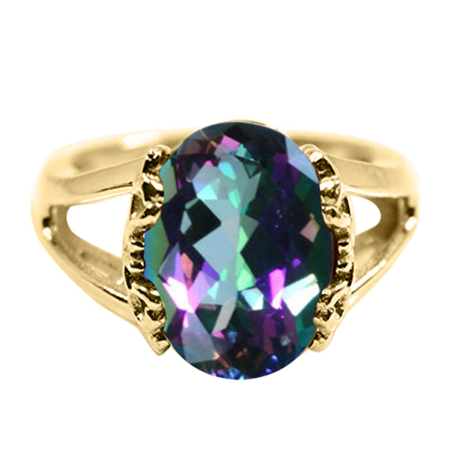 55Carat Choose Your Color Genuine Stone Ring 18K Gold Plated Oval Handmade Jewellery for Gift Sizes 4-13