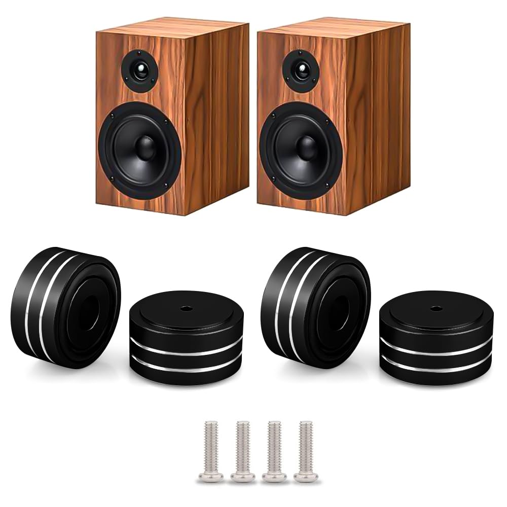 Tertullus 4 piedini per altoparlanti HiFi 40 mm × 20 mm alluminio M4 nero
