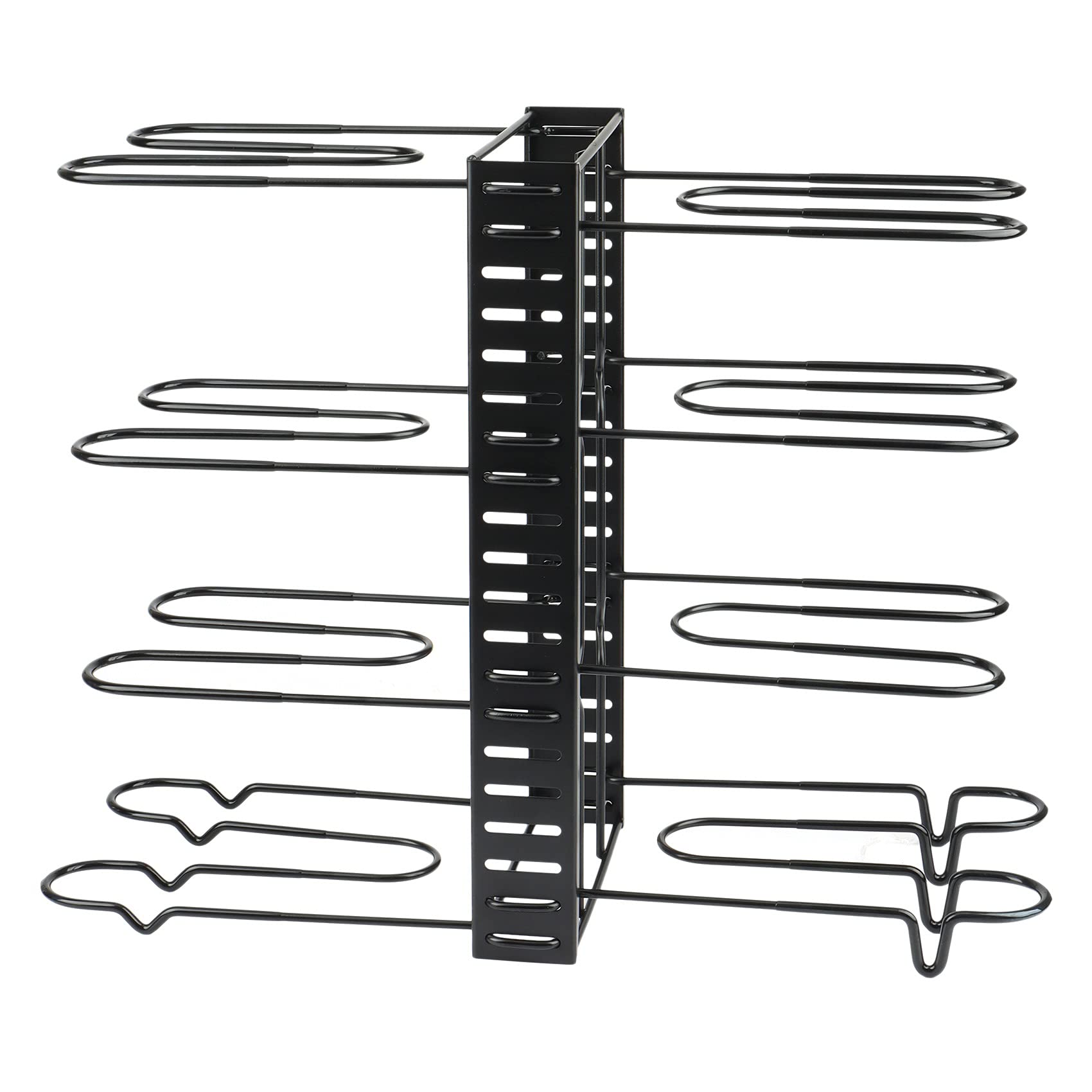 Organizer per pentole, organizer per pentole e padelle, supporti regolabili per coperchi e padelle per bancone e armadietti da cucina