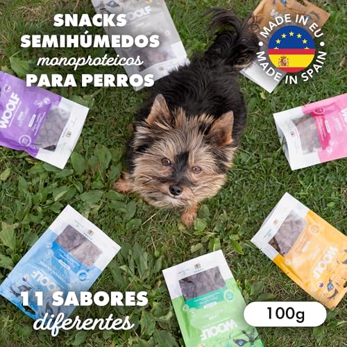 WOOLF Soft Cubes – Ergänzende Snacks für Hunde Halbfeuchte und glutenfreie Hundeleckerli mit natürlichen Inhaltsstoffen Mono-Protein-Formel Für Hunde und Welpen geeignet (Iberisches Schweinefleisch