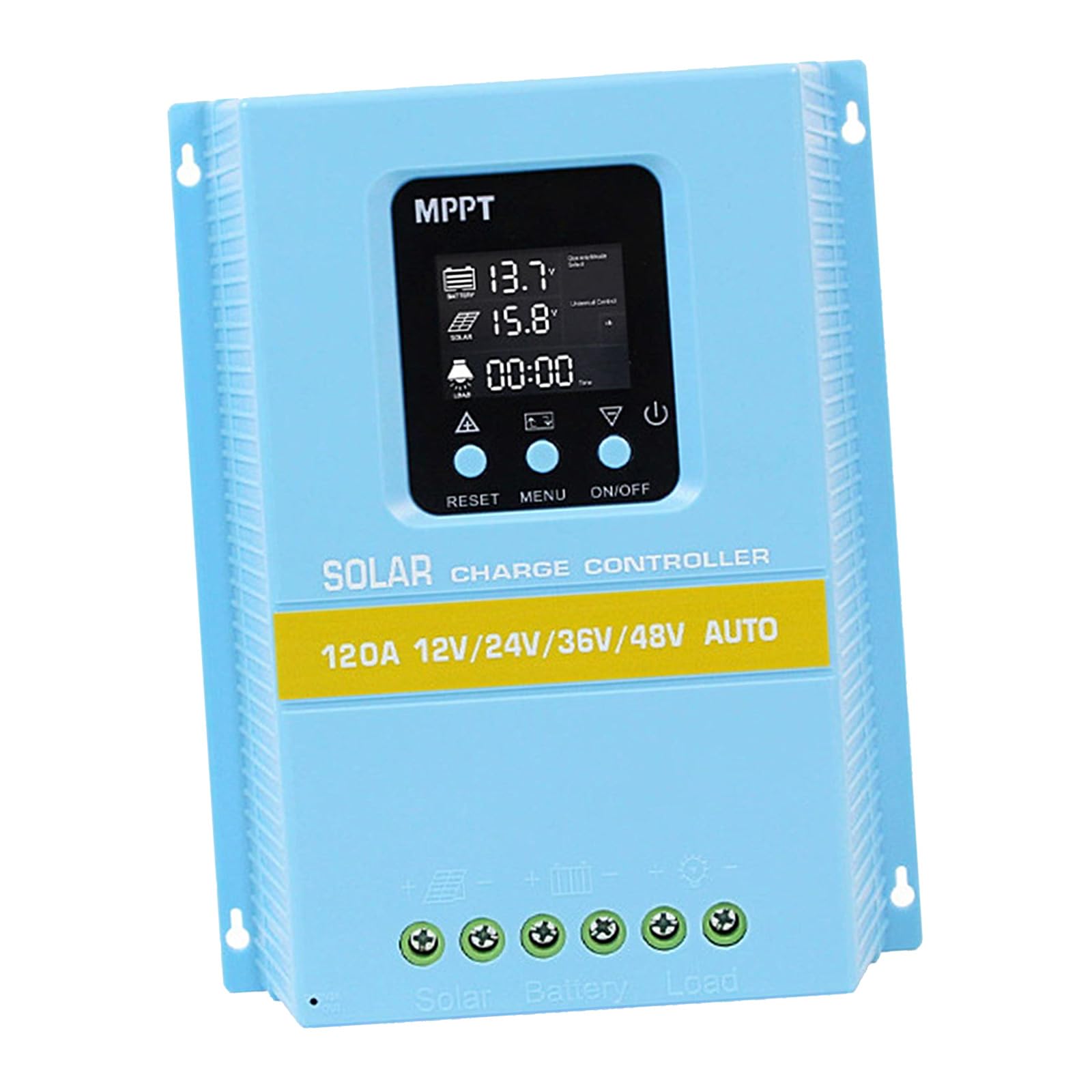 Pangboer 120A Mppt Solar Charging Controller With Lcd Backlight Display Auto For 12V / 24V / 36V / 48V Devices Mppt Solar Charging Controller With Lcd Display
