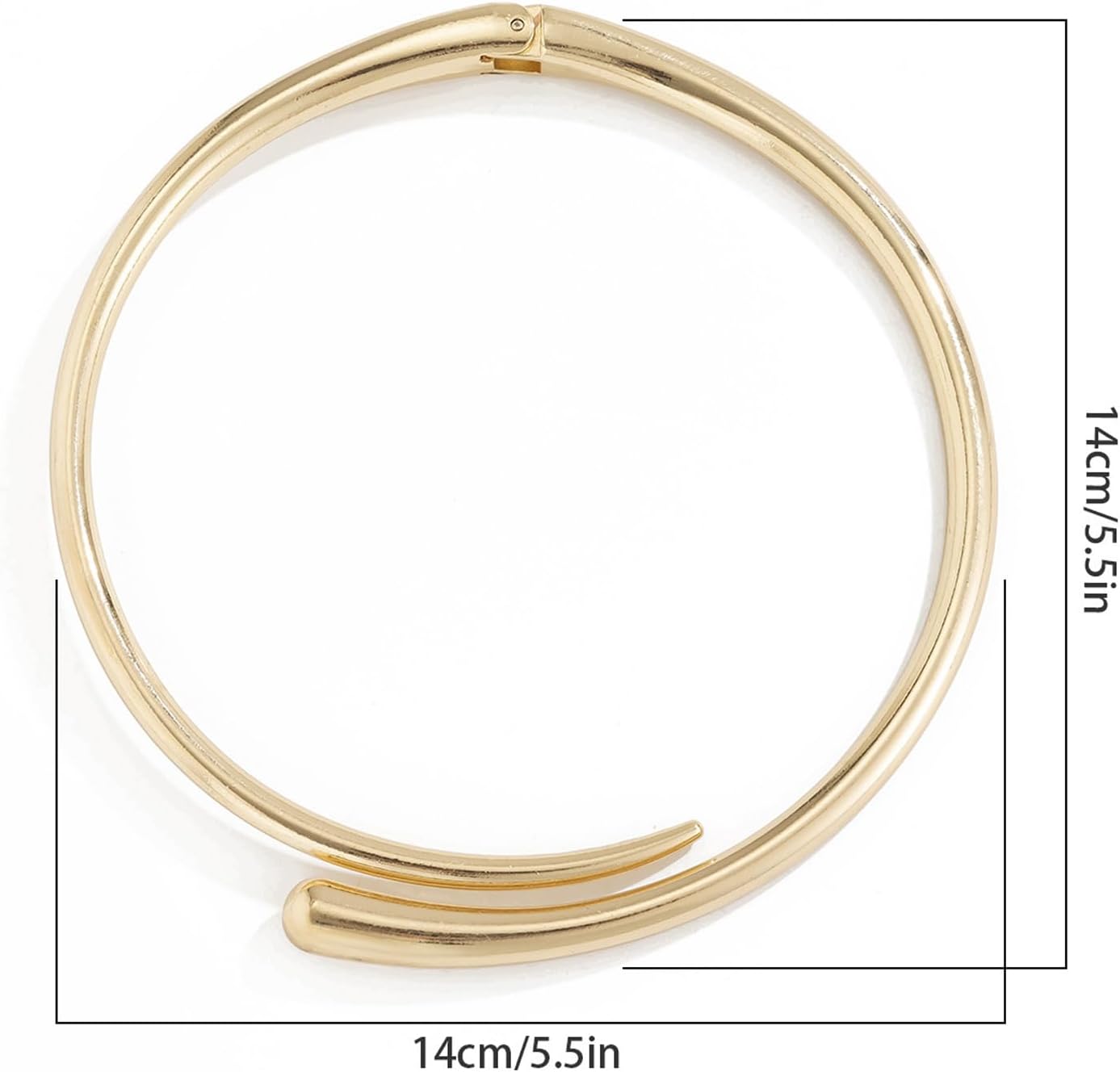 Simple Metal Collar Necklace Round Open Cuff Necklace Summer Clavicle Chain Jewelry Festival Statement Collar Choker Necklace for Women