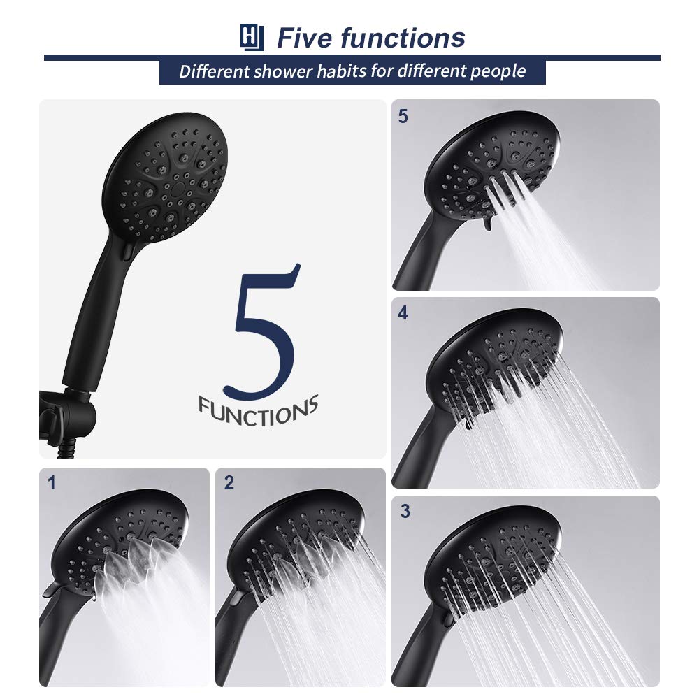 Shower Combo Set, HOMELODY Shower Head System with Valve High Pressure