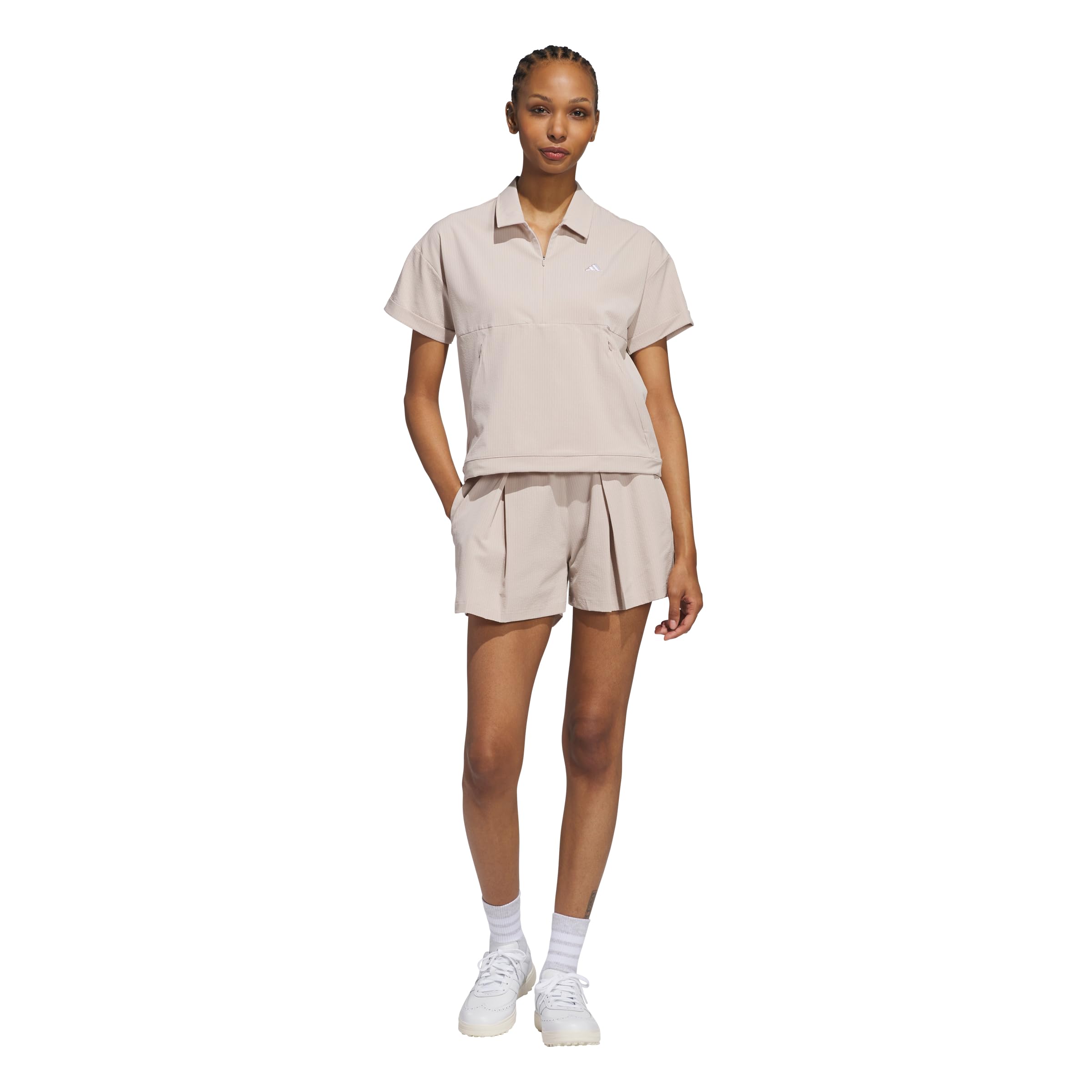 adidas Women's Go-to Pleated Short, Wonder Taupe, L