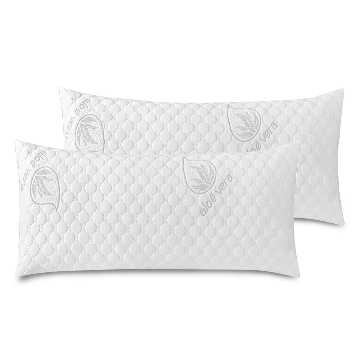 MERCURY TEXTIL- Almohada de Copos Viscoelásticos, Tejido Strech de Aloe Vera Transpirable y Termorregulable, Firmeza Media (135 cm) — view 8