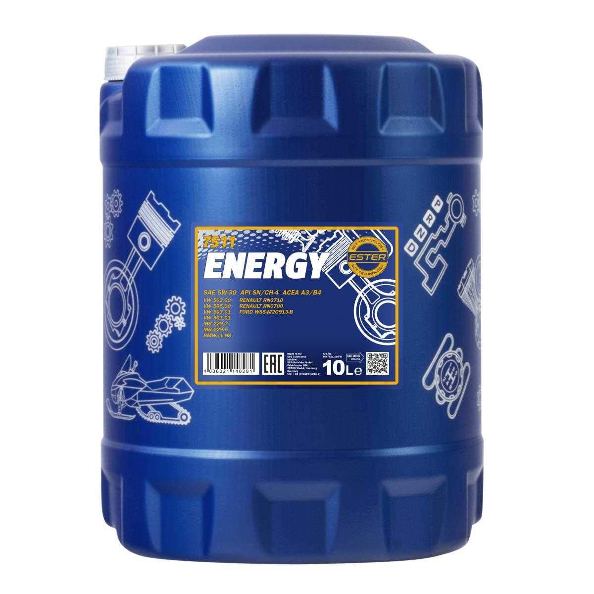 20L de aceite de motor Mannol Energy 5W-30 4x Mannol Motor Flush Aditivo