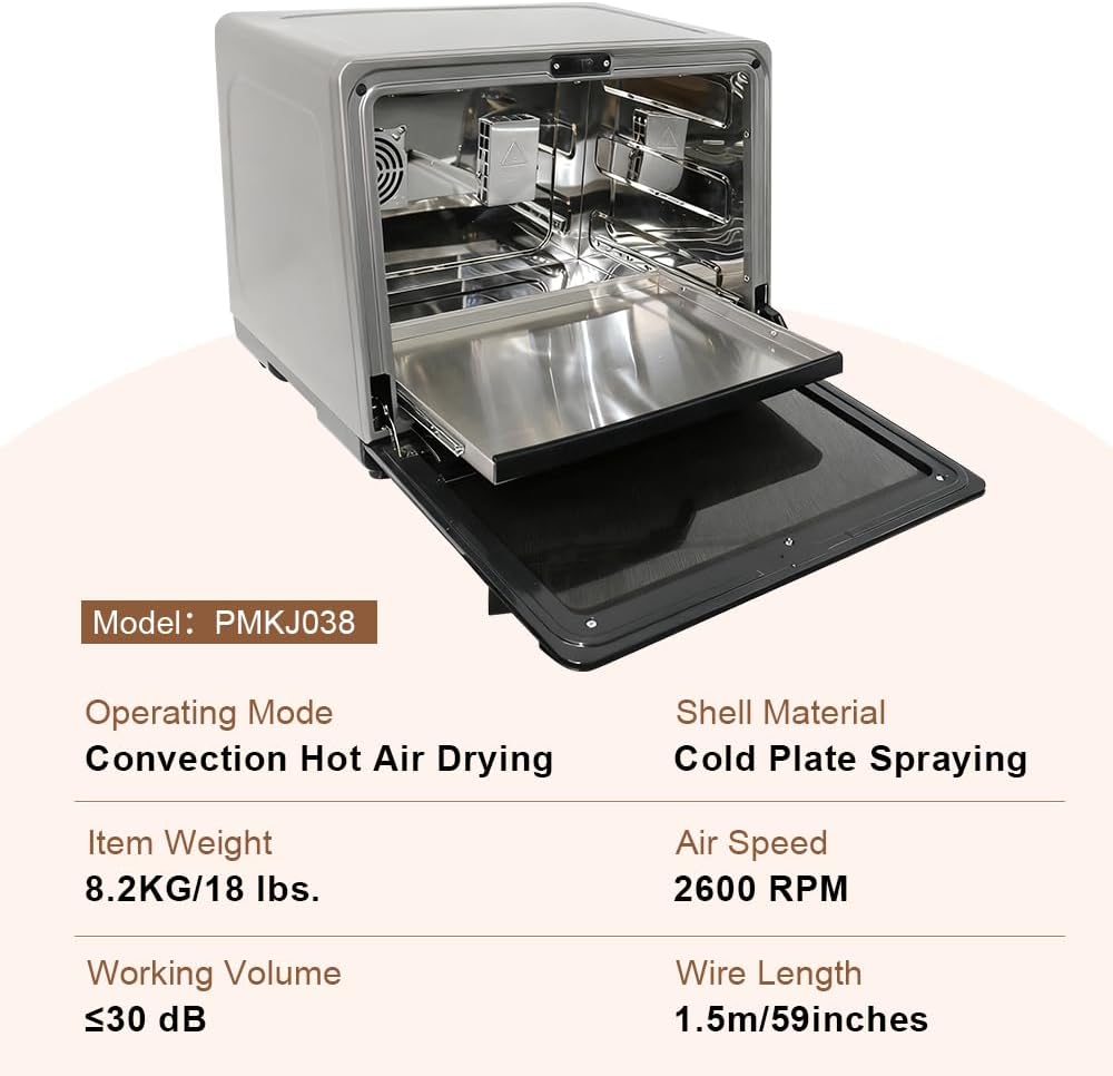 Portable Model Painting Booth with Hot Air Dryer - LED Light, Timer, Temp Control, Dual Exhaust Fans & Storage Tray for Crafts, Mini Collectibles