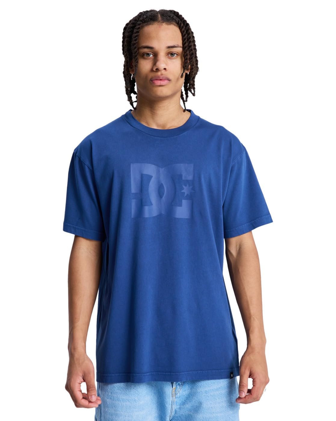 Dcshoes Short Sleeve T-Shirt DC Star Pigment DYE HSS Mens Blue