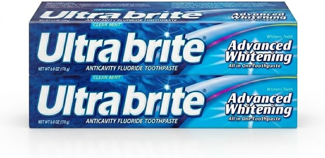Ultra Brite Advanced Whitening Toothpaste Clean Mint 6 oz (Pack of 2)