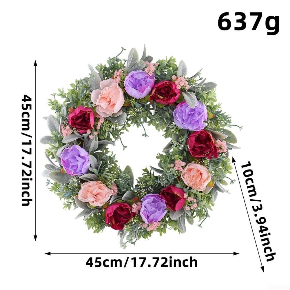 Guirnalda Floral Peonías Tricolor 45cm Material Guirnalda Floral