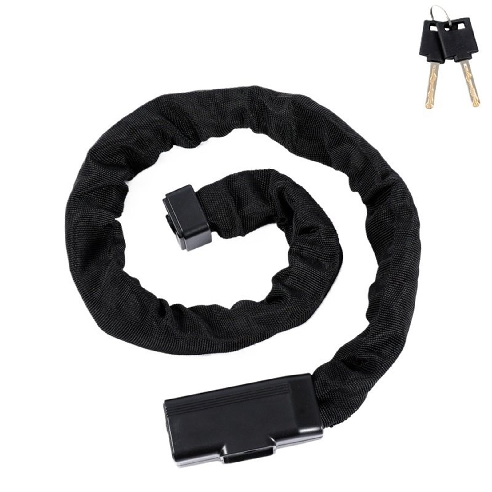 Motorcycle Handlebar Lock Bicycle Chain Lock Portable Anti-Theft MTB Mountain Bike with 2 Keys Motorbike Lock Security(Length 89cm)