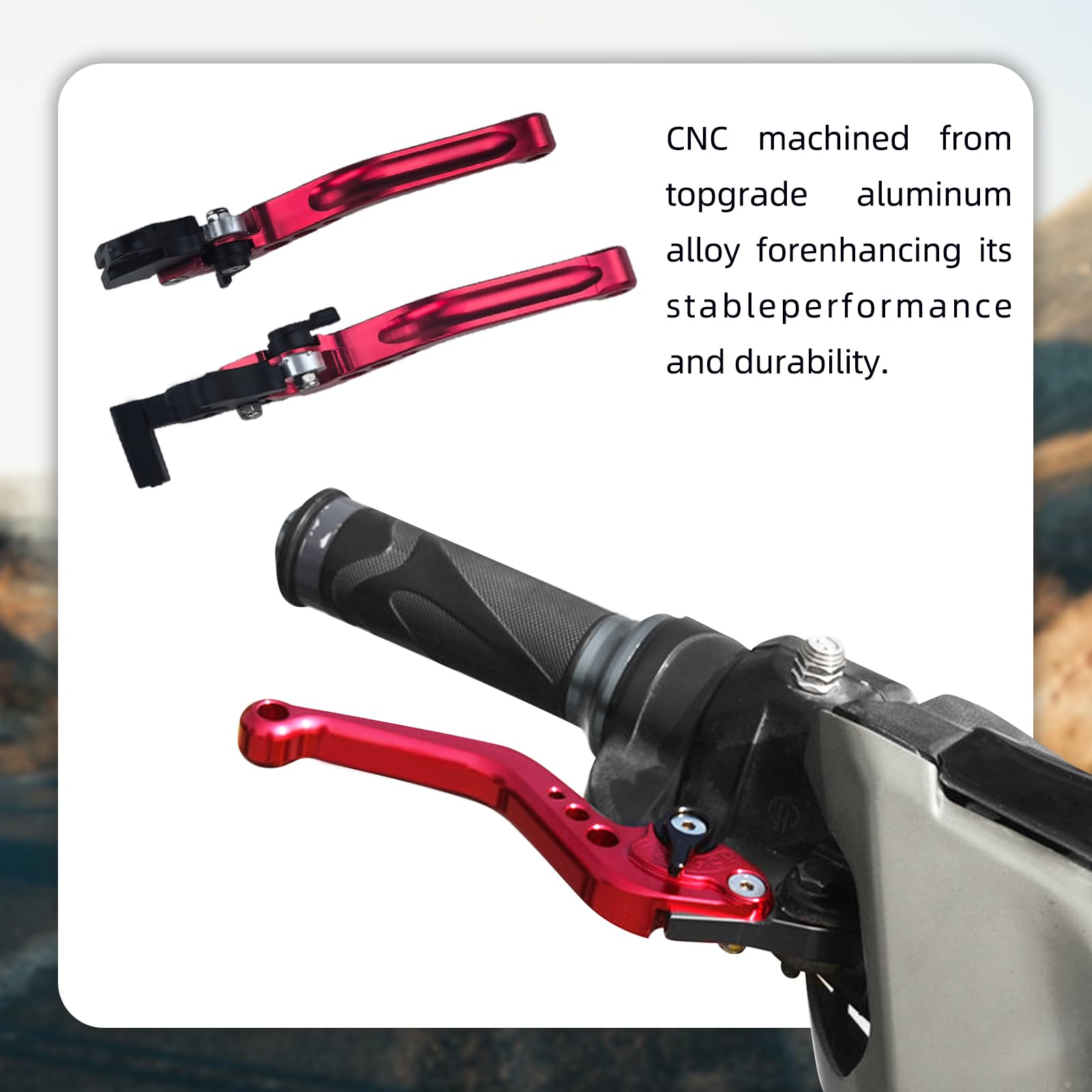 Flylin 1 Paar Kupplungstrommel Bremshebelgriff, CNC Aluminium Kupplungshebel Motorrad, Universal Trommel Bremshebel Griff Ersatz Für Motorräder/Mopeds