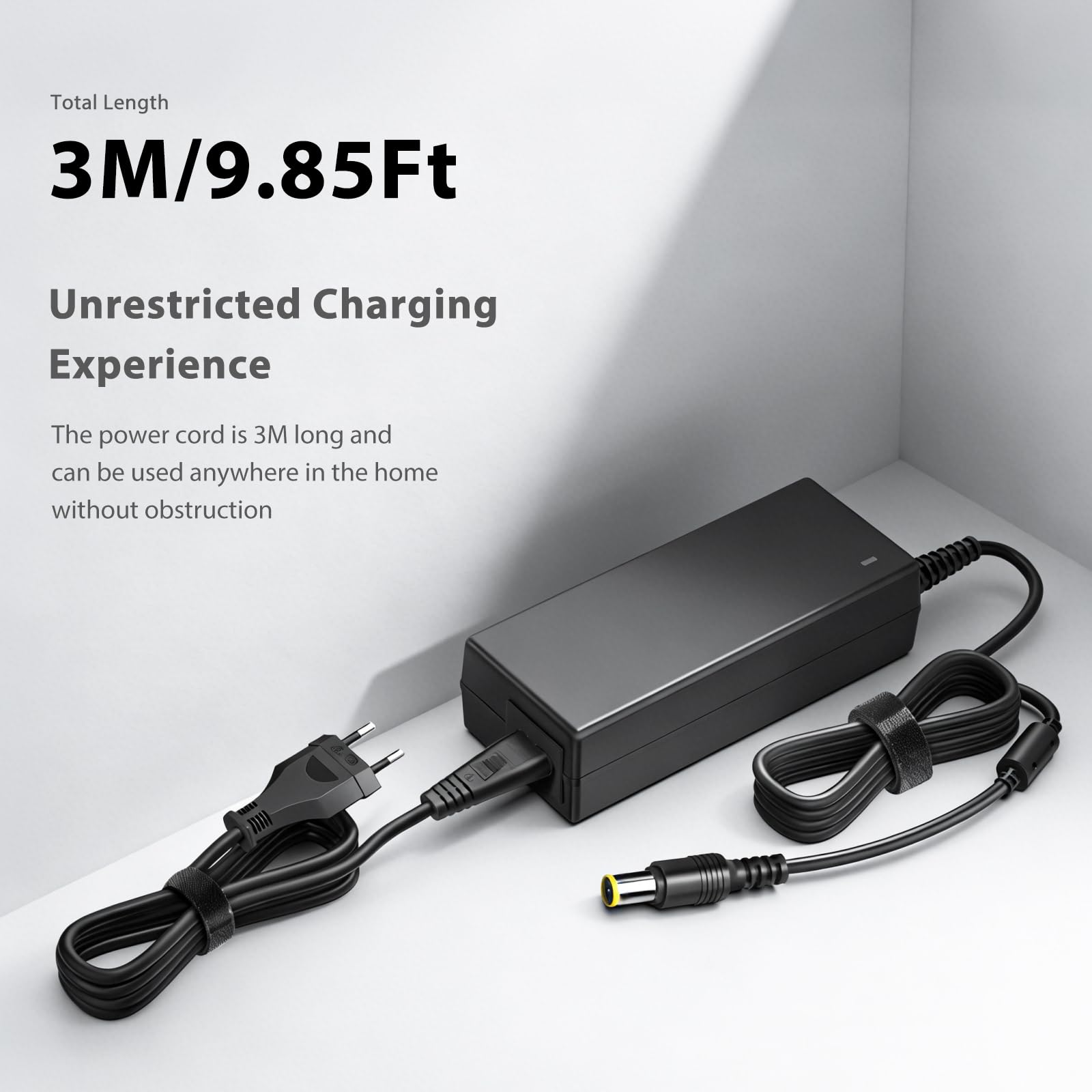 KFD Bloc d'alimentation 24 V 3,75 A 90 W compatible avec Anker Solix 521/523/533 & Bluetti EB3A/EB70/EB70S, générateur solaire, câble de charge DC24 V, pour camping et urgence
