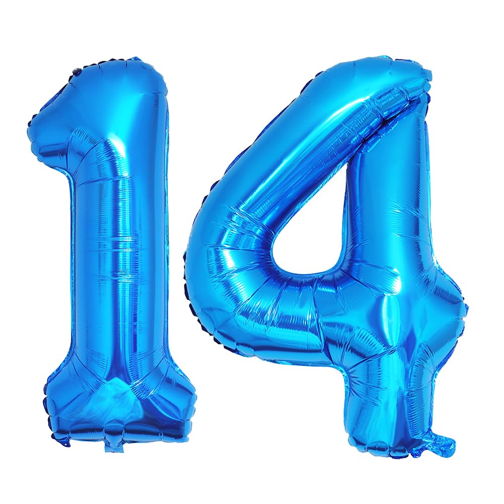 Foil Globo Número 5 Azul 40" (101cm), Inflable Helio o aire, Gigante Numeros 0-9, 10-19, 20-29, 30-100, Grande Globos Decoración para La Boda Aniversario y Cumpleaños Fiestas — view 368