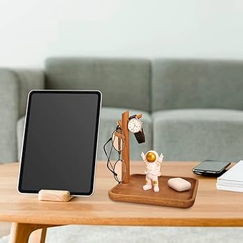 Key Tray For Entryway Table, Wood Key Tree Key Holder Key Rack Jewelry Tray For Rings, Phone, Bracelets Watches(01