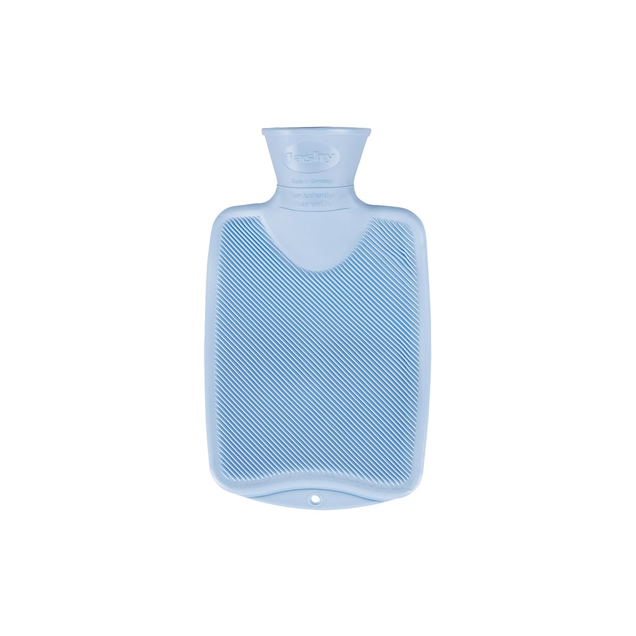 Fashy Light Blue Single Ribbed Hot Water Bottle, 0.8 Litre