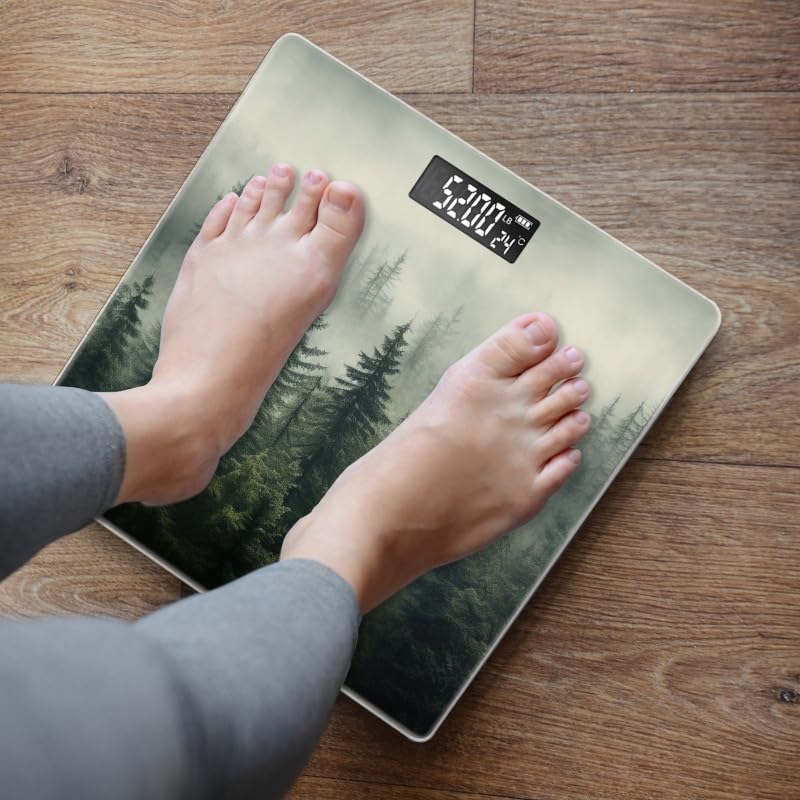 Báscula digital de baño precisión 400 lbs con pantalla LED miniatura 5
