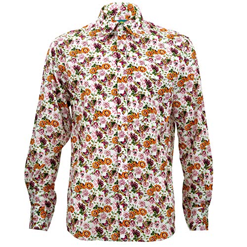 Loud Originals Regular Fit długa koszula – motyl łąka kwiatowa