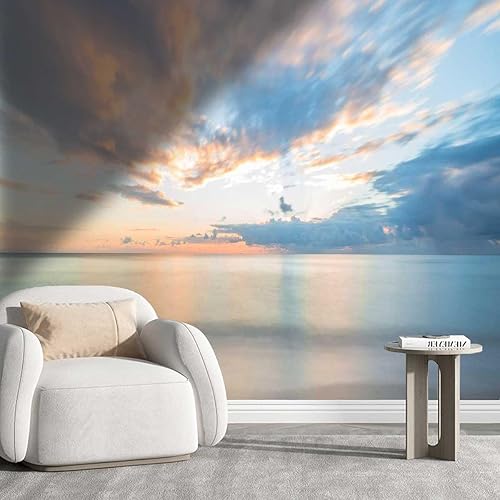 YANFENQI Papel para Pared Decorativo Patrón Escénico Papel Contacto Paisaje Fondo de TV Sin Pegamento para Dañar Pared (Ancho) 137.8" X (H) 110"