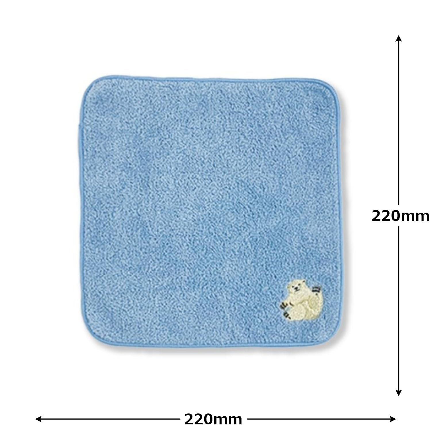 パイン・クリエイト kumagoto 刺繍ハンカチ ホッキョクグマ サイズ:約W22 H22 25P46056