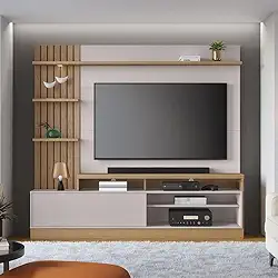 Estante Home Theater para Tvs até 65 Polegadas com Led 1 Porta 4 Nichos Maceió Colibri Móveis