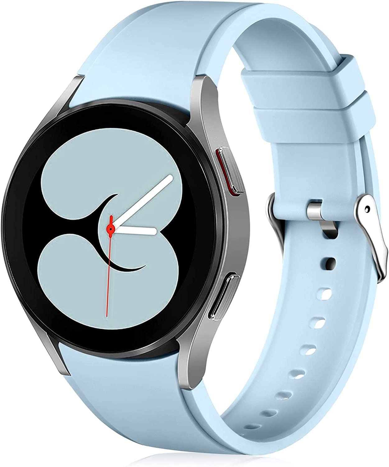 PEFKO PSS33 20MM No Gap Arc Edge Silicone Watch Replacement Bands / Straps Compatible for Samsung Galaxy Watch 4 Band & Galaxy Watch 5 Band 44mm 40mm / Watch 5 Pro Bands 45mm/Galaxy Watch 4 Classic Bands 46mm 42mm, 20mm Sport Strap Wristbands for Men Women Unisex【 👉 Only Silicone Watch Strap ⌚ Watch NOT Included 】-image-40