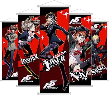 Amazon.co.jp: ペルソナ5 掛ける絵 掛け軸 25*75cm 10種柄 雨宮蓮 高巻