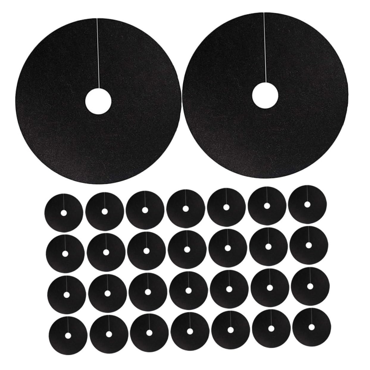 CIYODO 30Pcs Non Woven Fabric Control Mats for Cabbage Plants Breathable Root Barrier Sheet for Garden Protection Plant Protector