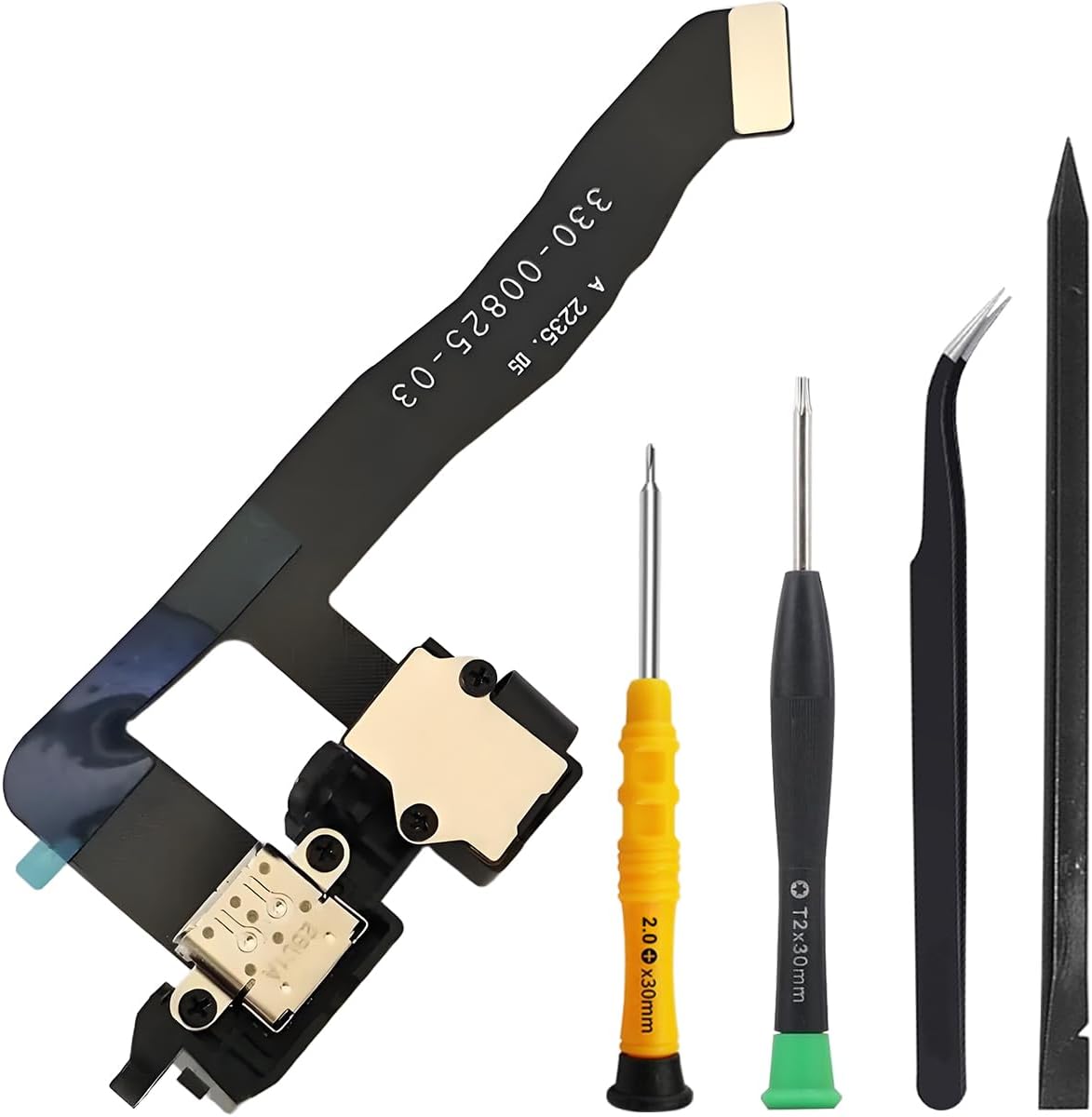 – Power Headset Aux Jack Flex Cable Replacement for Meta Oculus Quest 2 VR, KW49CM USB Type-C Charging Port with Headphone Jack Flex Cable Accessories 330-00825-03 with Repair Tools