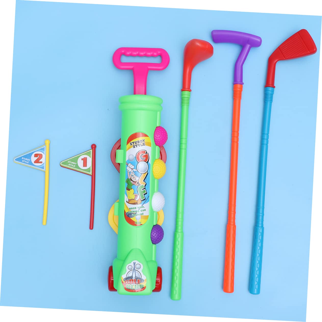 KOMBIUDA 2sets Giocattoli Sportivi Per Ragazzo Ragazza Di Golf Plastica Verde Per Attività Indoor e Outdoor Divertimento Educativo Per Ragazzi e Ragazze