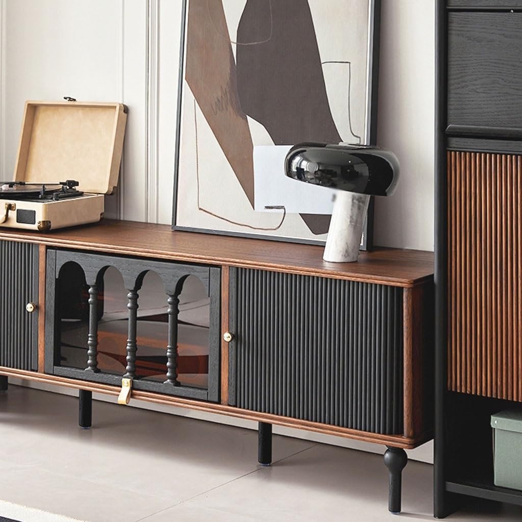 Amazon.com: XIXSERTHIA Tv Stand French Retro Solid Wood Black TV