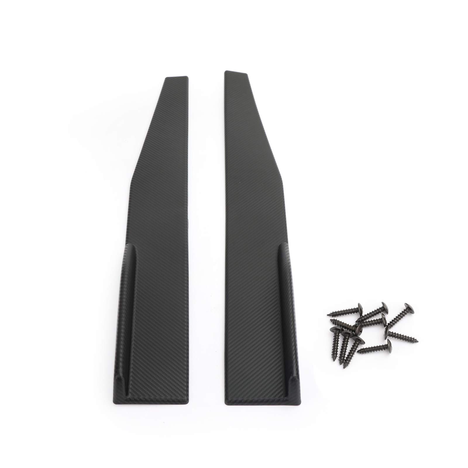 Faldones laterales de coche, divisor rocker, difusor, aletas winglet, par de alas, 45cm, alerón de falda lateral de coche, fibra de carbono