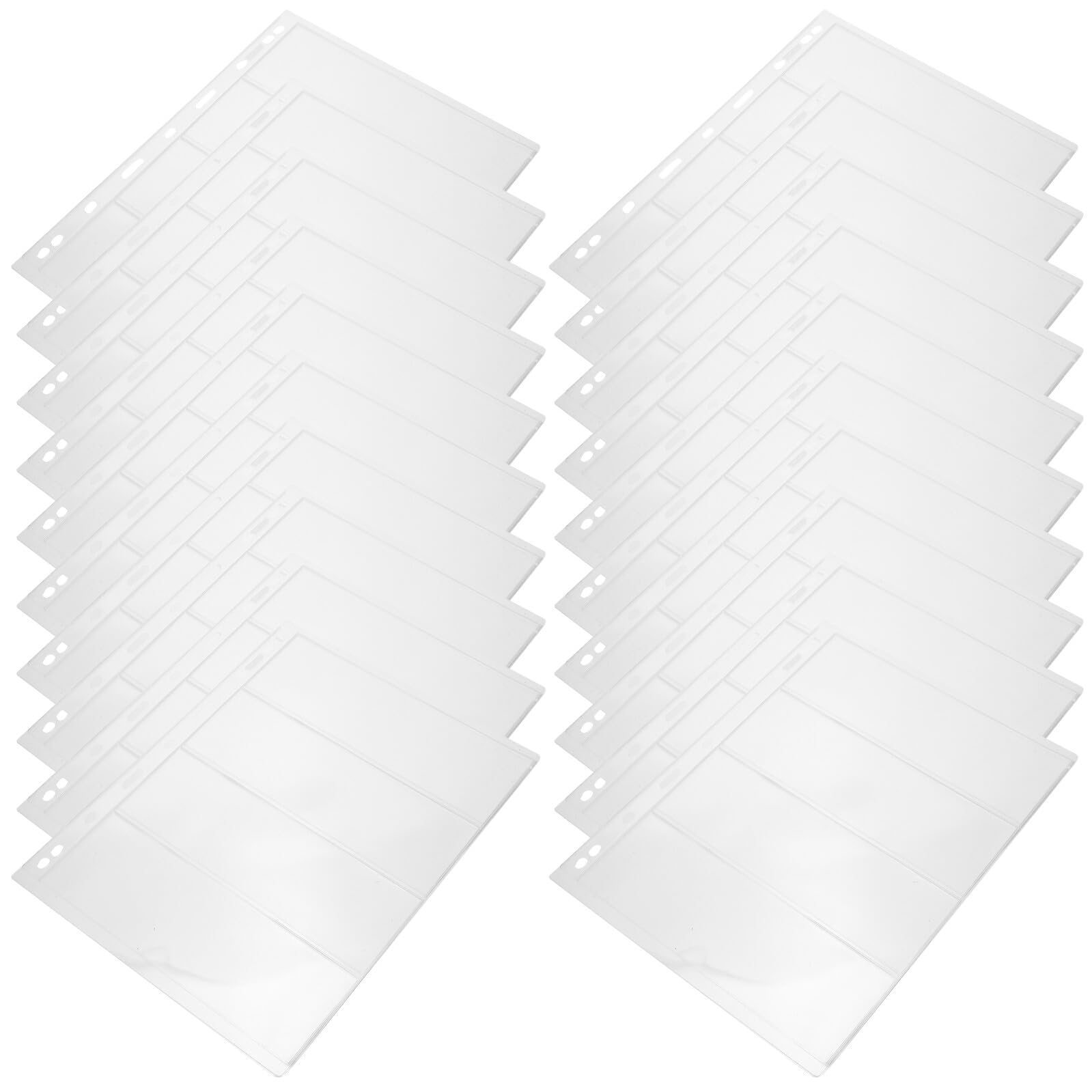 Alipis 20 fogli Pagine Trasparenti per Album Timbri con Standard Protezione Anti-danni e Polvere Resistenti per Raccoglitore ad Anelli Custodia per Collezionisti di Francobolli