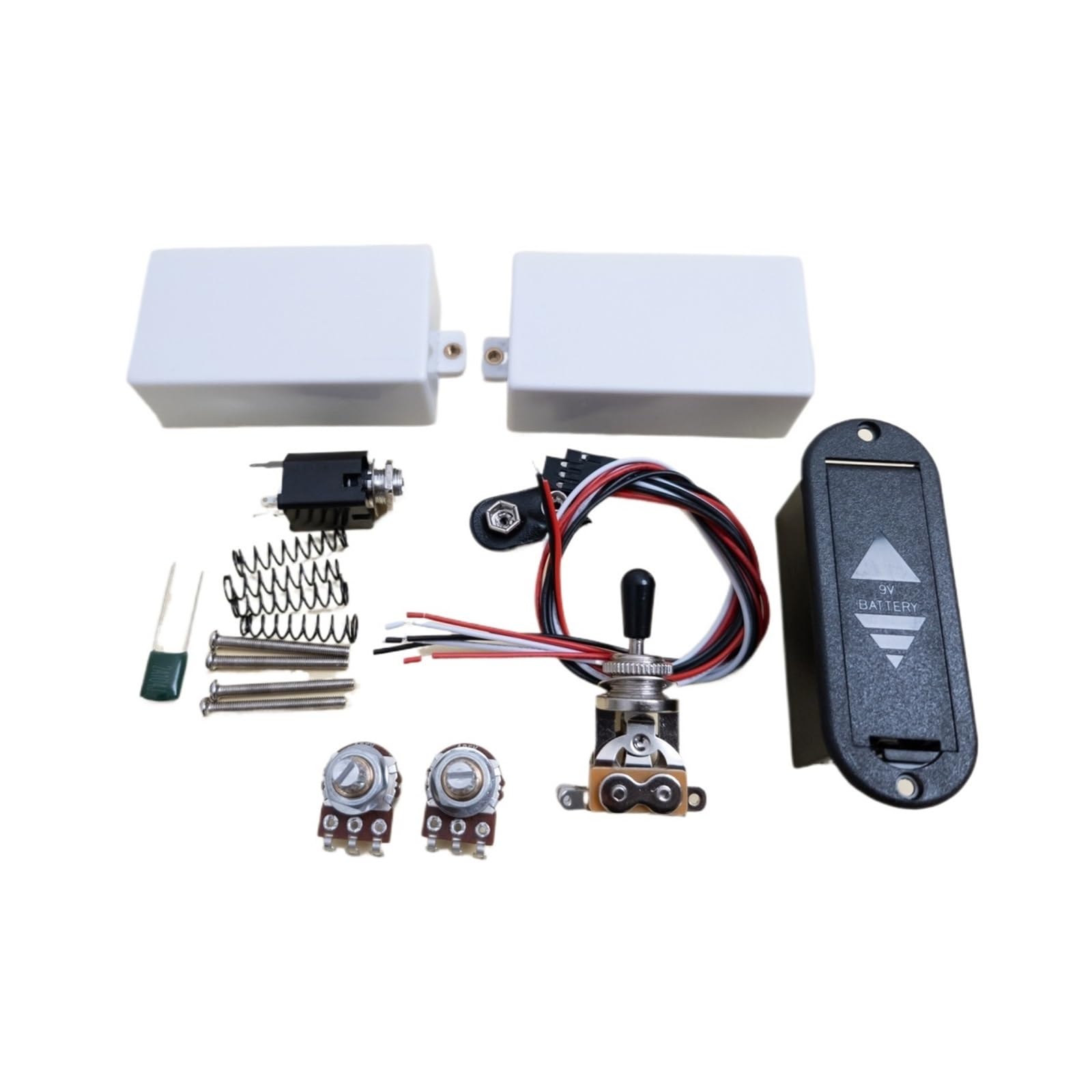 HH Active Pickup 81 85 Juego de pastillas Humbucker for guitarra eléctrica blanca, ollas de eje corto y cableado, accesorios for guitarra(Pickups Set 2 Pot)