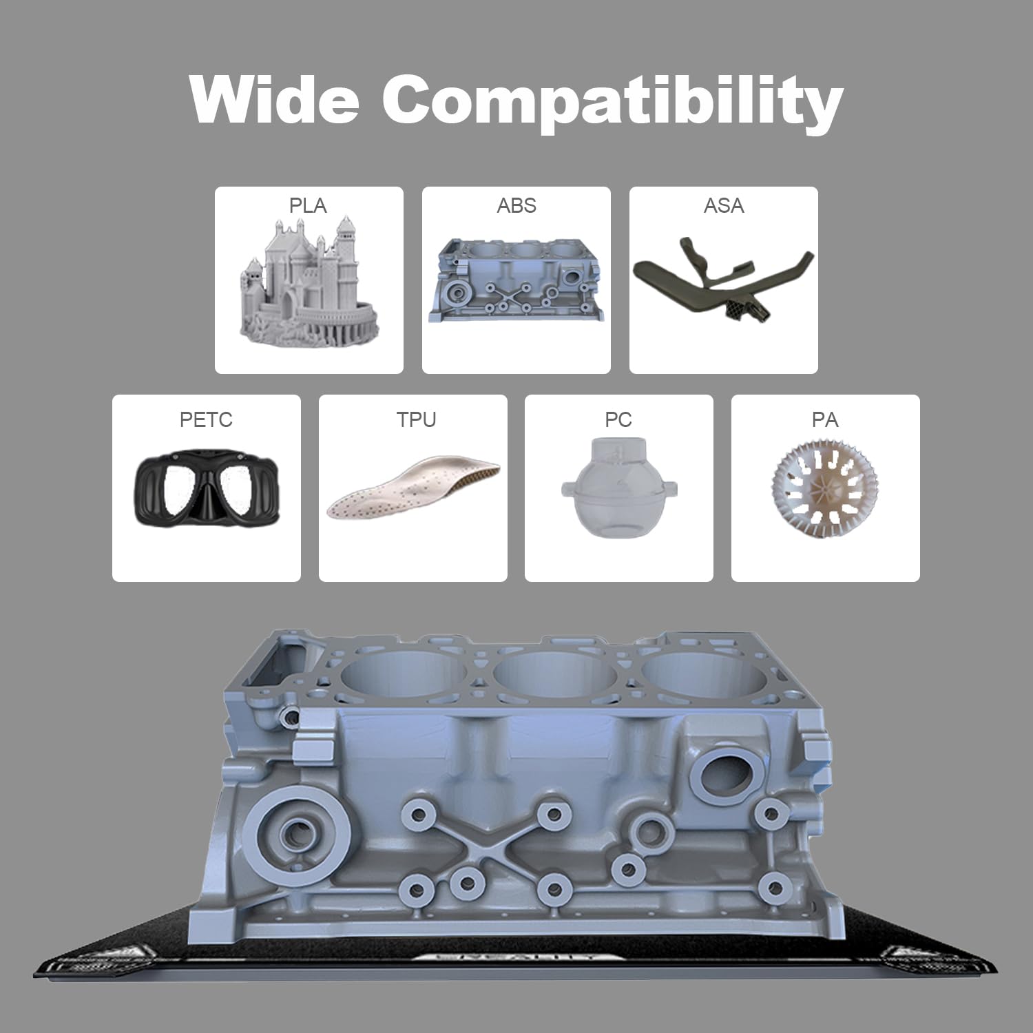 Creality K1 Max Set di pannelli da costruzione, 315 x 310 mm piattaforma 3D con superficie PEI opaca base magnetica in acciaio per Creality K1, K1 Max, Ender 3 Max Neo, Ender 3 S1 Plus