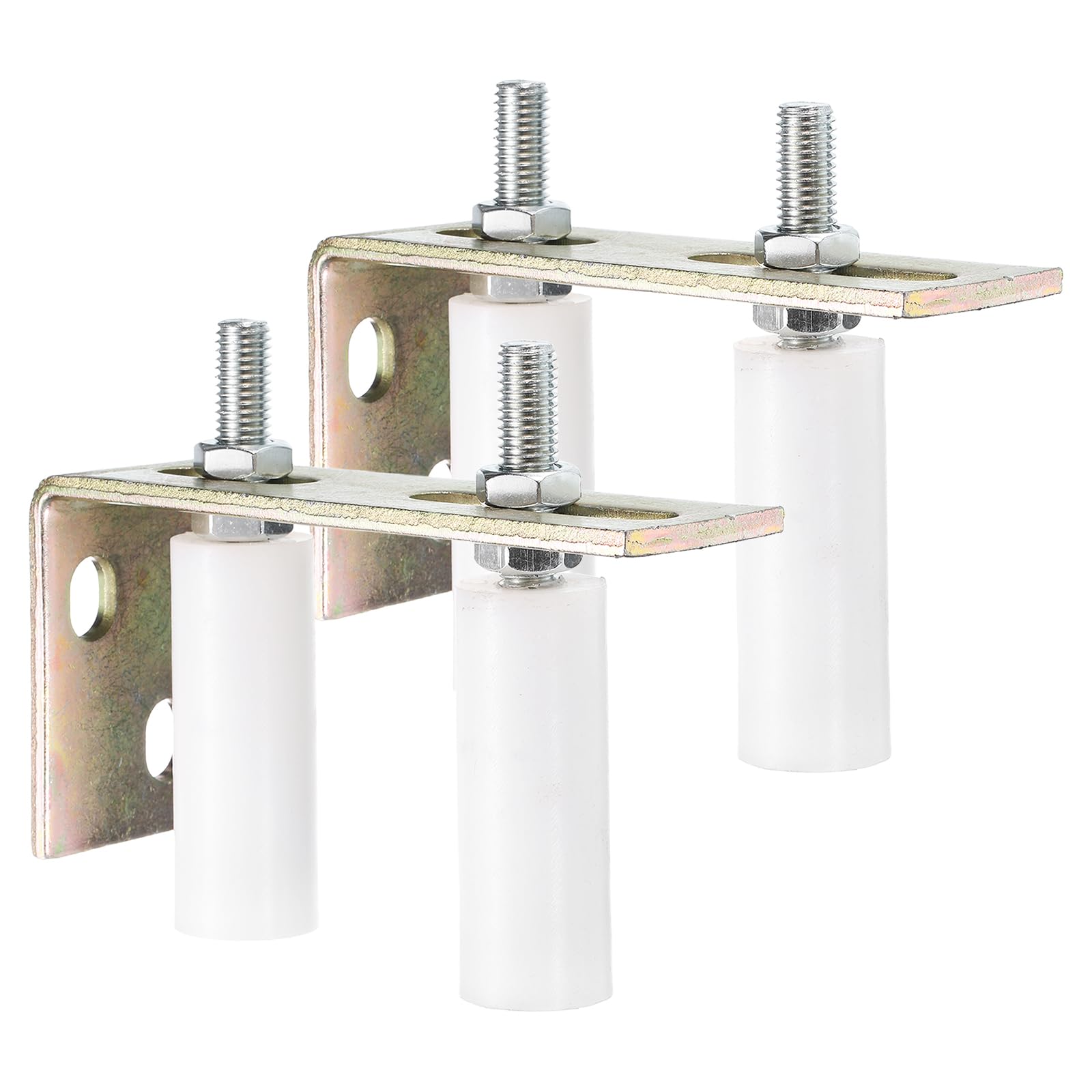 QUARKZMAN 4pcs Galet Guide pour Portail Coulissant 30x80mm, Blanc