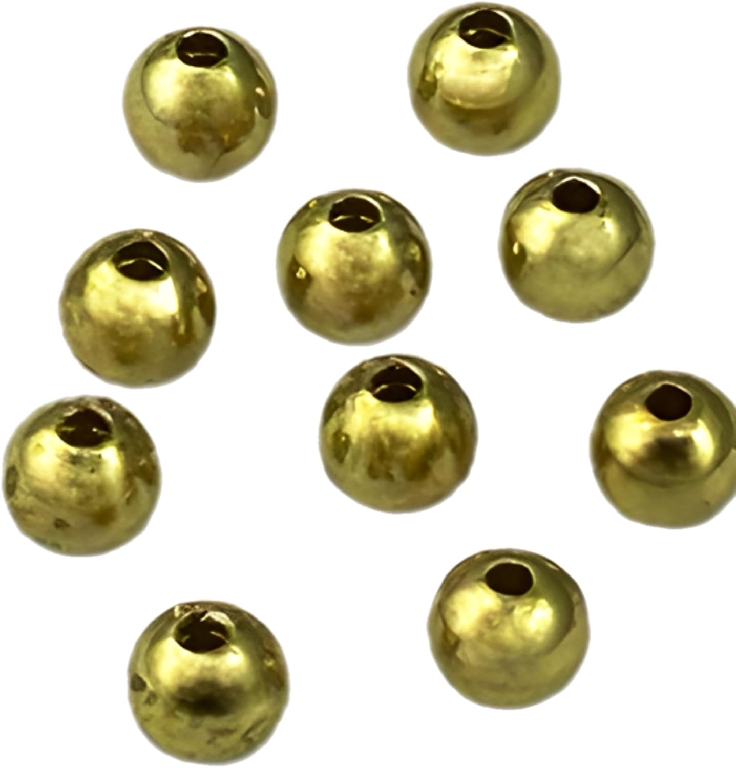 Magnum Ripped Brass Lure Bodies & Solid Smooth Beads & Hex Beads Style #85 Inline Spinners,Rooster Tails,Carolina Rigs & Texas Rigs 10PK (Brass & Nickel Finish)