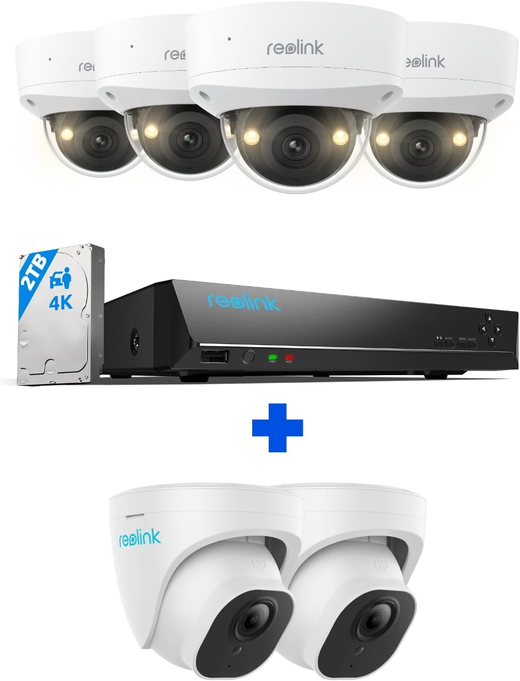 Amazon.com: Reolink 4K Security Camera System, 4pcs 4K UHD IK10 ...