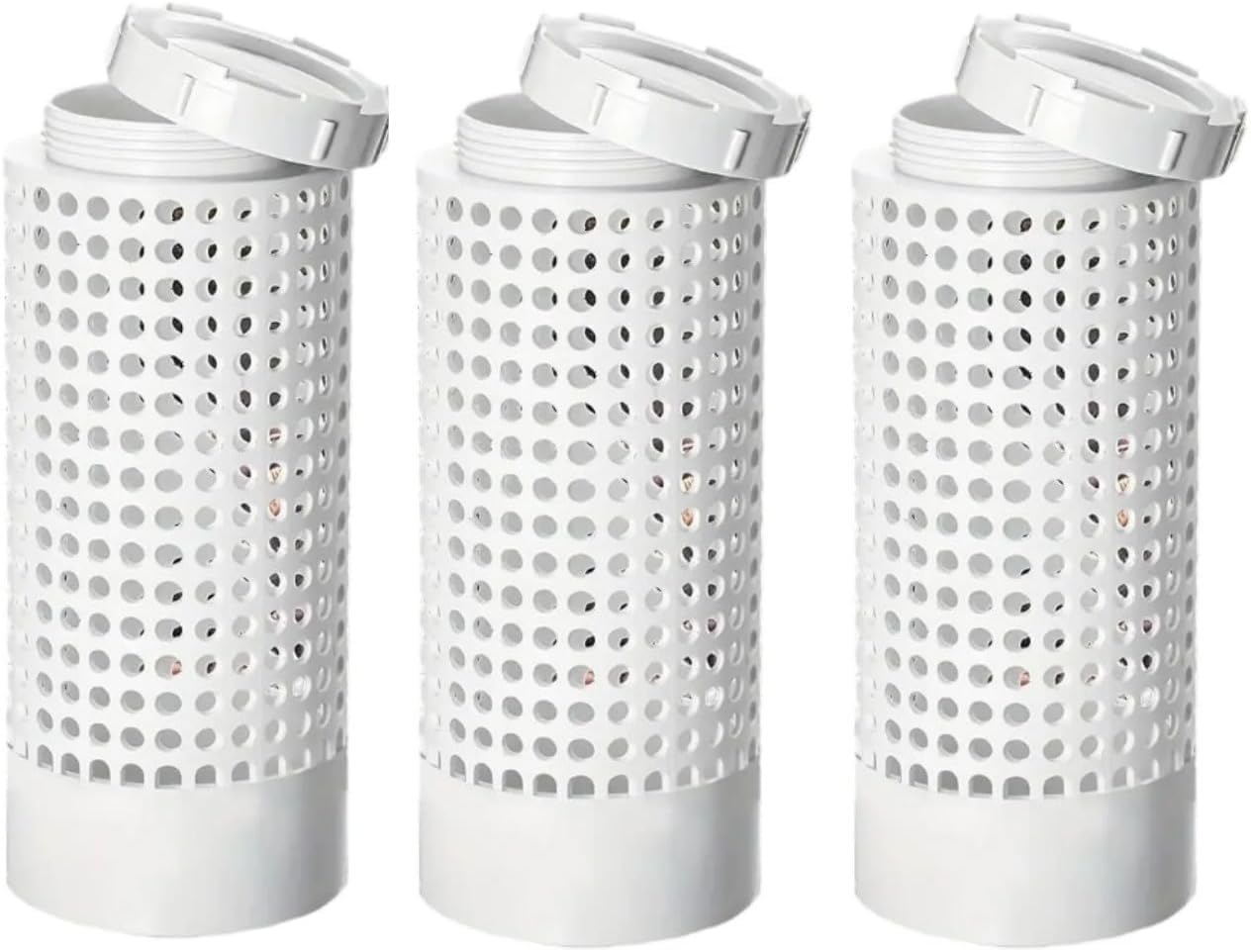 YUETTYY 1/3pcs Worm Composter Ventilated In ground Worm Farm Composter 12x6x6 inches 110mm Round Food Waste Worm Composting Bin with Lid Compost Bin Outdoor for Garden, Yard (3 pcs)