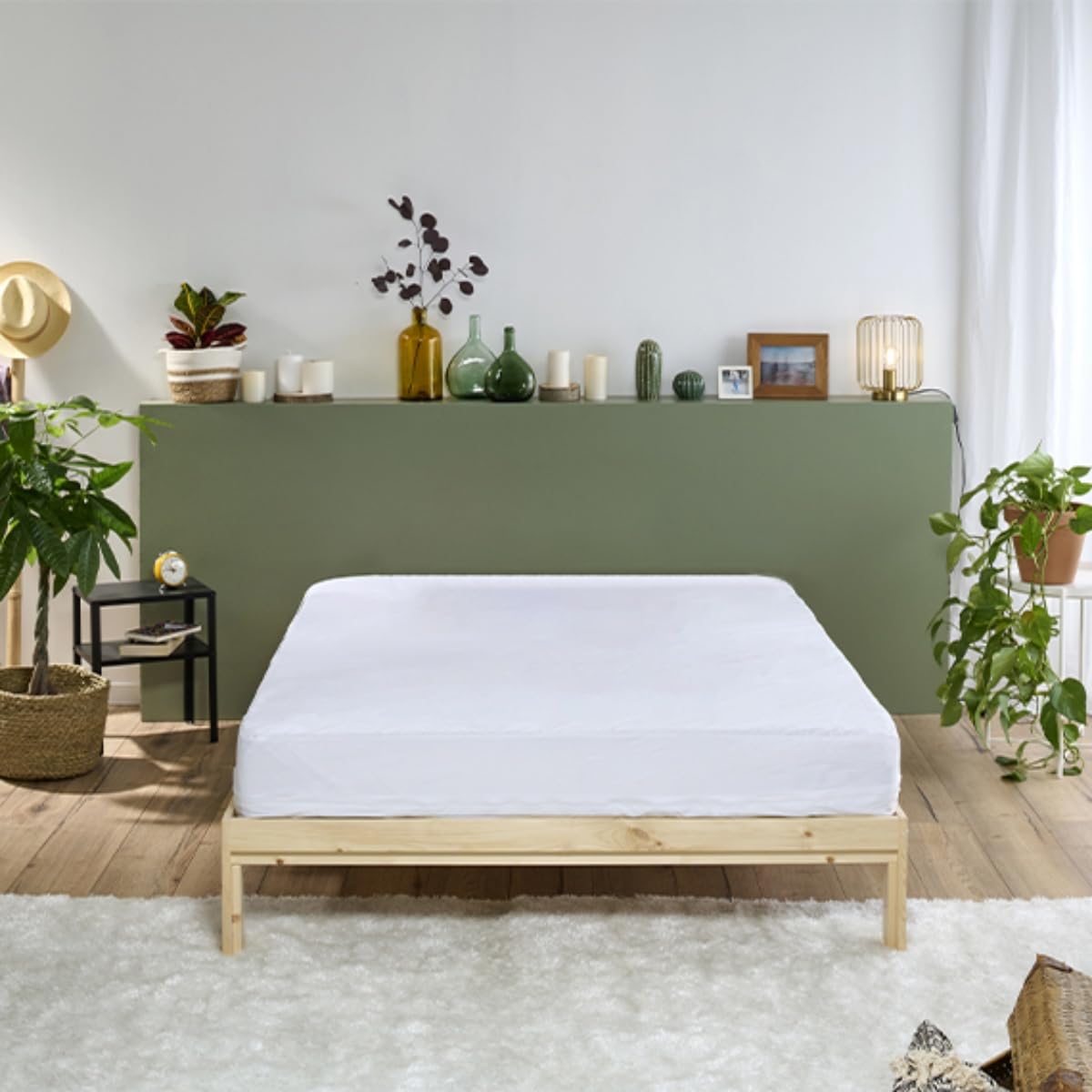 Bleu Câlin Lot de 2 Protège-Matelas 160x200cm Bonnet 30cm