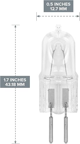 Miniatura 3 de Paquete de 10 unidades transparentes regulables T4 Q35/GY6.35/CL/120V GY6.35 JCD 35 W 35 W 120 voltios bombilla halógena eléctrica cera fusión