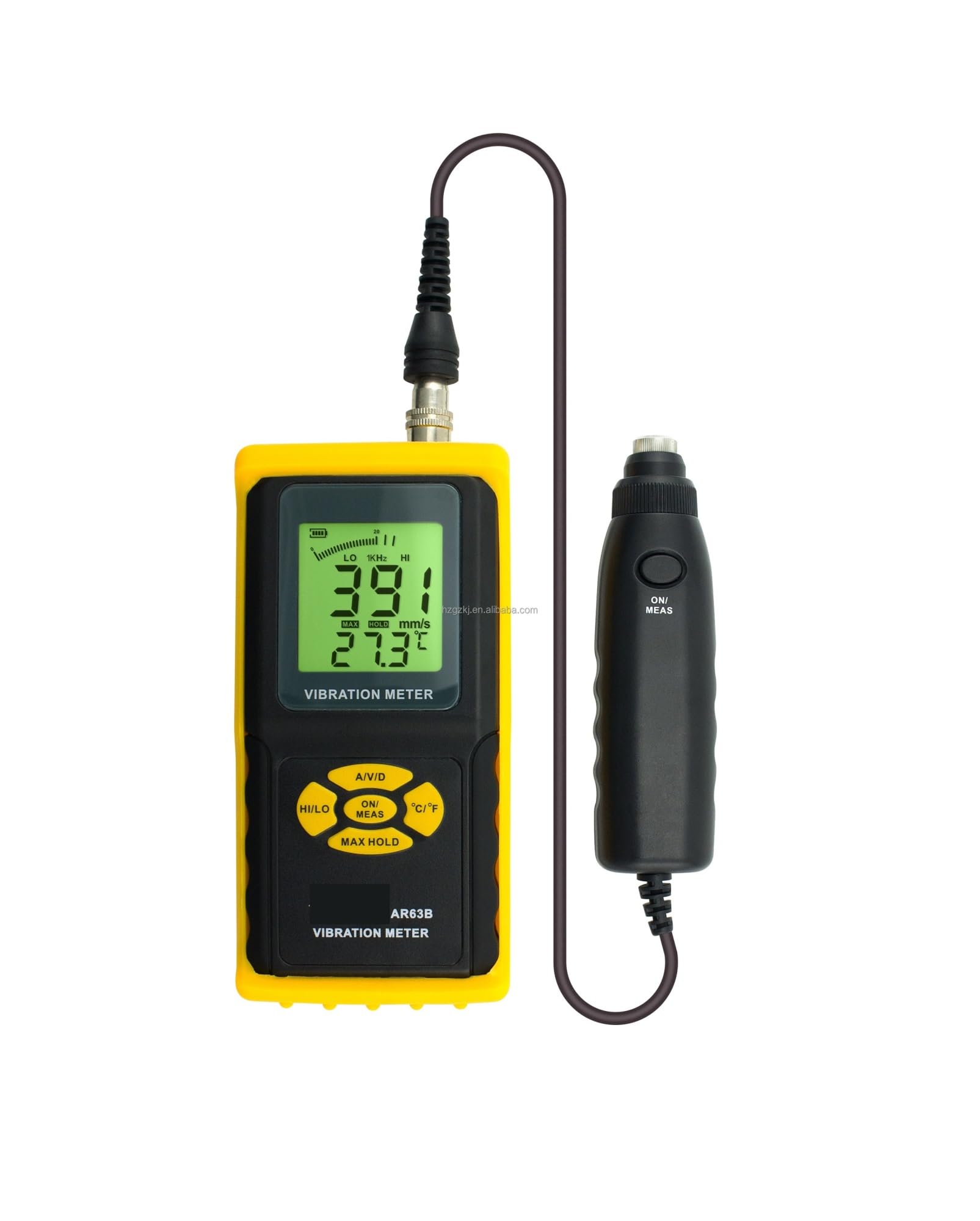 Vibratomètre, Analyseur de jauge de testeur de compteur de vibrations numérique AR63B
