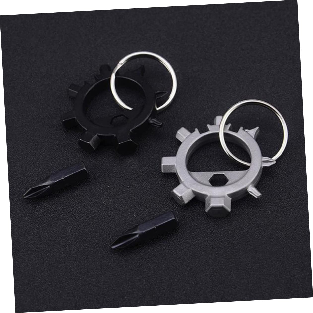 BRIGHTFUFU Stainless Steel Octopus Repair Tool Multi-Functional Screwdriver Key Chain Accessory Ideal for Bike Snowboard Toys