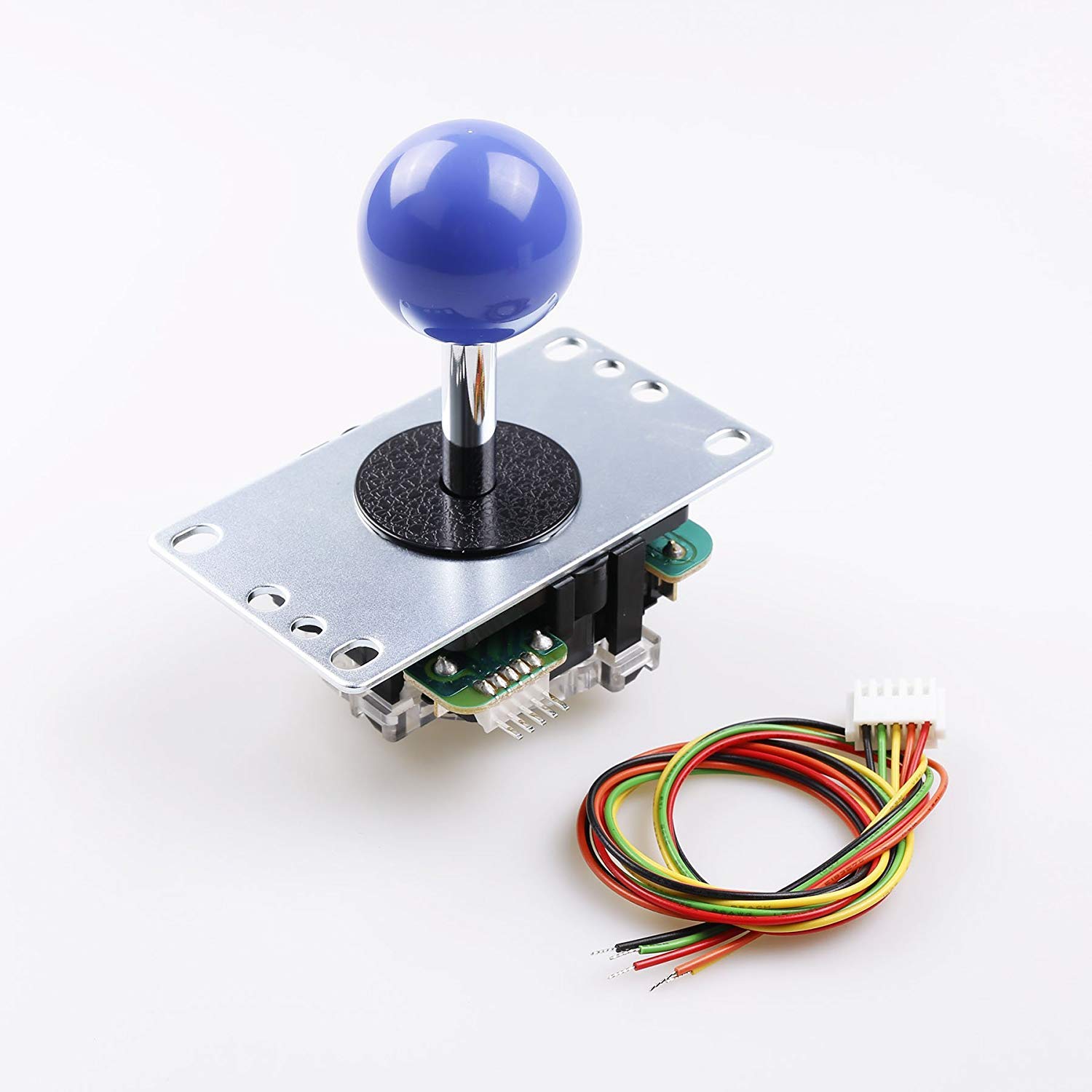 Sanwa GT-Y Portail octogonal + Joystick original SANWA JLF-TP-8YT bleu foncé – pour jeu d'arcade Jamma 4 et 8 positions réglables, compatible avec manette de tournoi Catz Mad SF4 (bleu foncé) S@NWA
