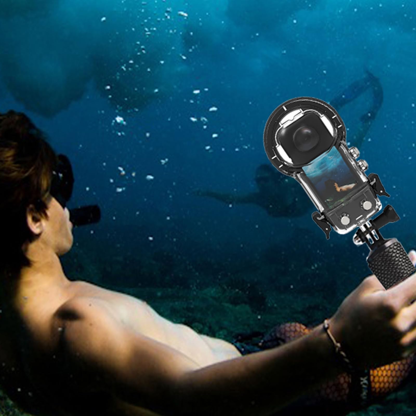 VBESTLIFE Funda Carcasa de Buceo a Prueba de Agua para Buceo de 50M para X5 | A Prueba de Snorkel y Surf, Compatible con Trípode de 1/4, Adaptador de Liberación Rápida Incluido
