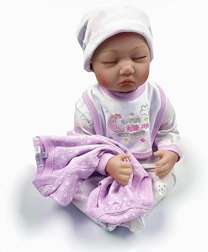 Miniatura 5 de Reborn Baby Dolls Ropa Trajes de 22 pulgadas Accesorios de ropa de niña Juego de 5 piezas para muñecas recién nacidas de 20-23 pulgadas
