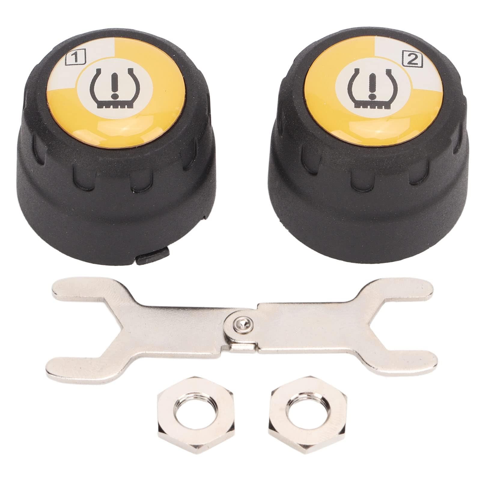 Sensore di Pressione dei Pneumatici, Bluetooth TPMS 2 Sensore Esterno di Monitoraggio della Pressione dei Pneumatici Allarme di Temperatura della Pressione in Tempo Reale per Moto